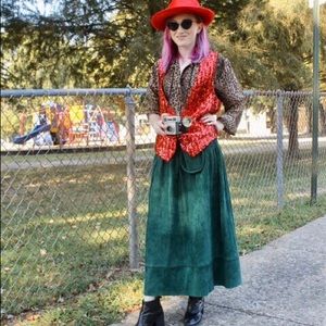 Gorgeous Green Suede Skirt